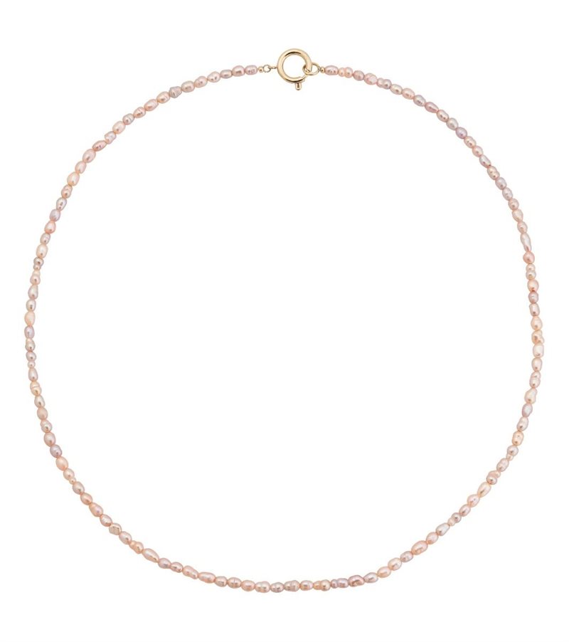 Collier Pearl Necklace Pink Gold