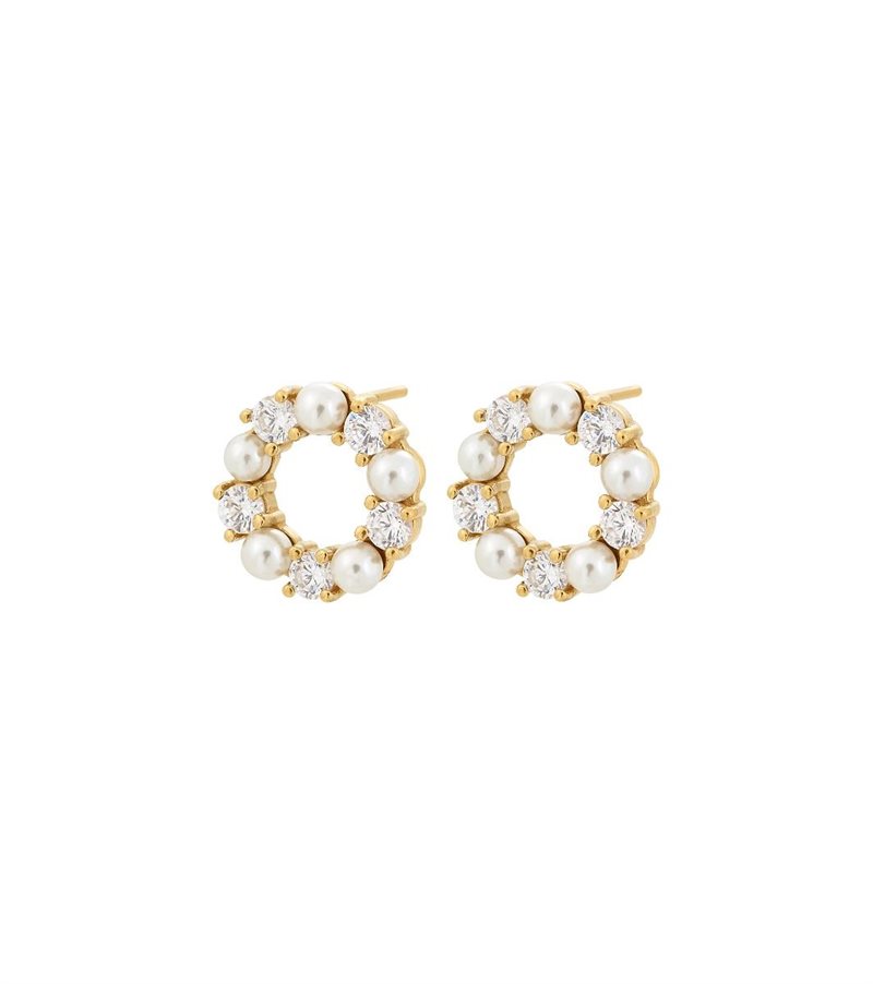 Affinity Pearl Studs Gold