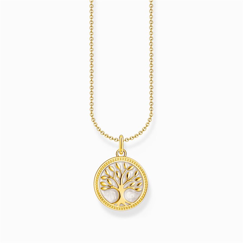 Thomas Sabo gold plated necklace tree of love cold enamel