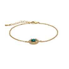 Miss Miranda bracelet emerald gold