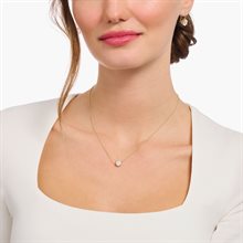 Thomas Sabo gold plated necklace white cz