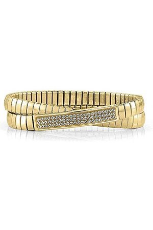 STEEl bracelet swarovski yellow gold double