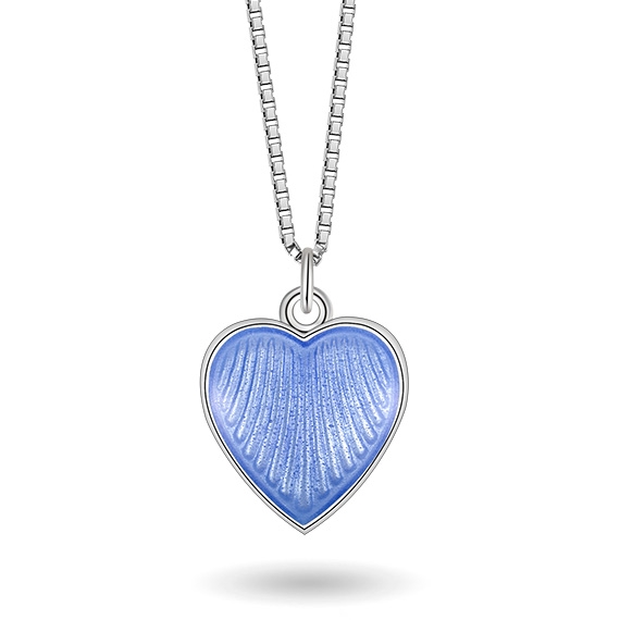 Halsband ljusblått hjärta