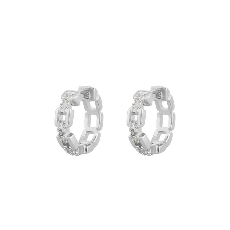 Rome small link ring ear s/clear