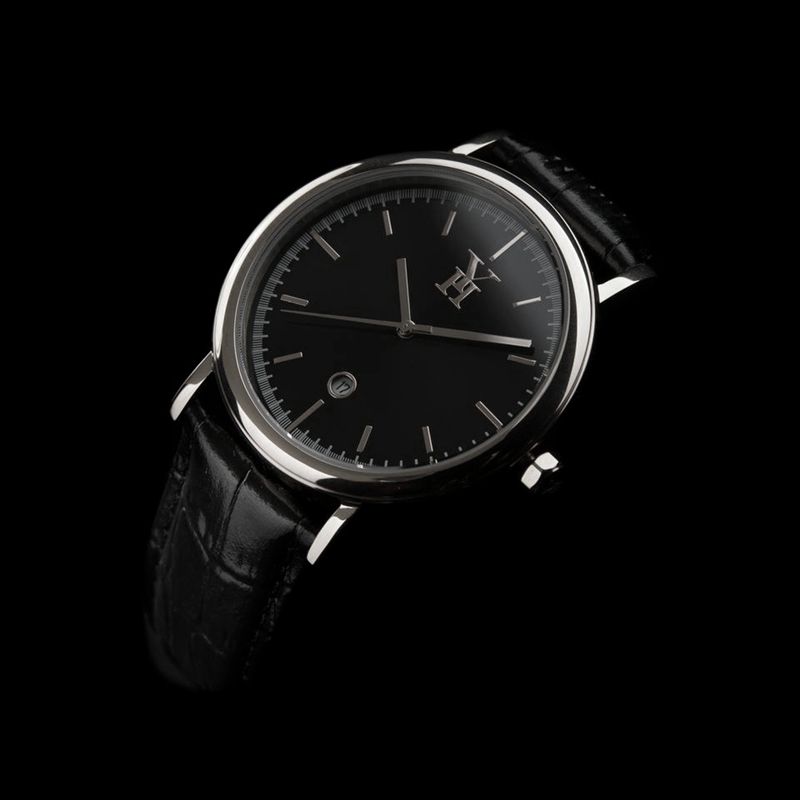 Everyday Watch Silver/Black Leather