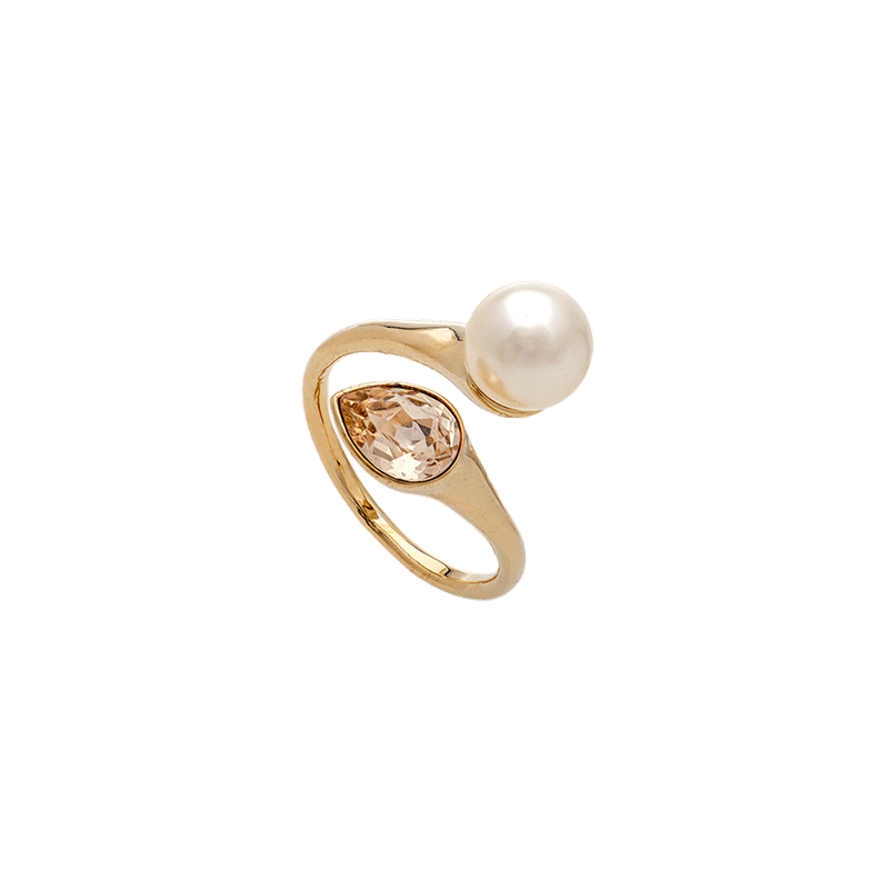 Ella pearl ring - Ivory gold