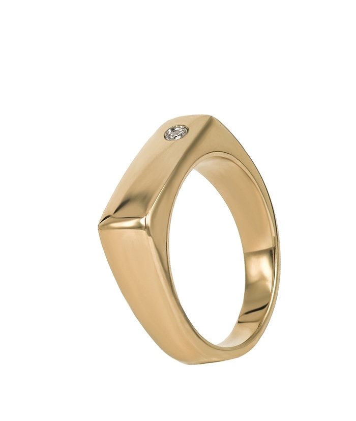 NOUR Stone Ring Gold M