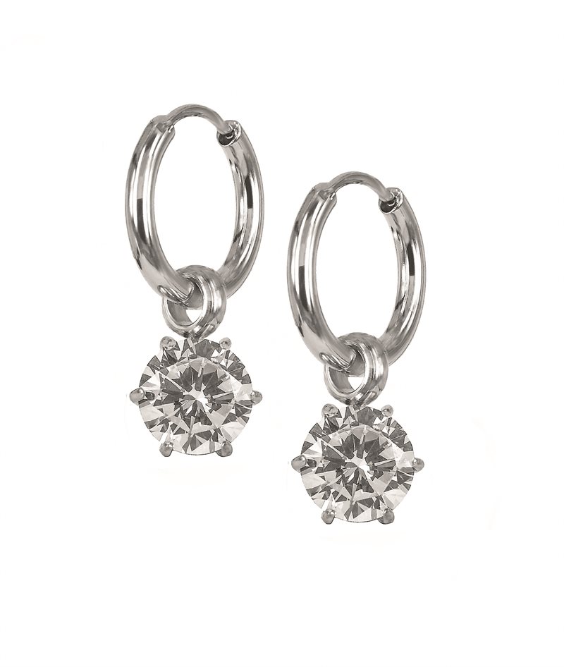 NOVA Crystal Earrings Steel