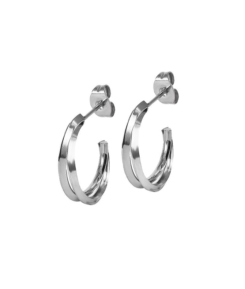 CHELSEA Small Earrings Steel/Steel