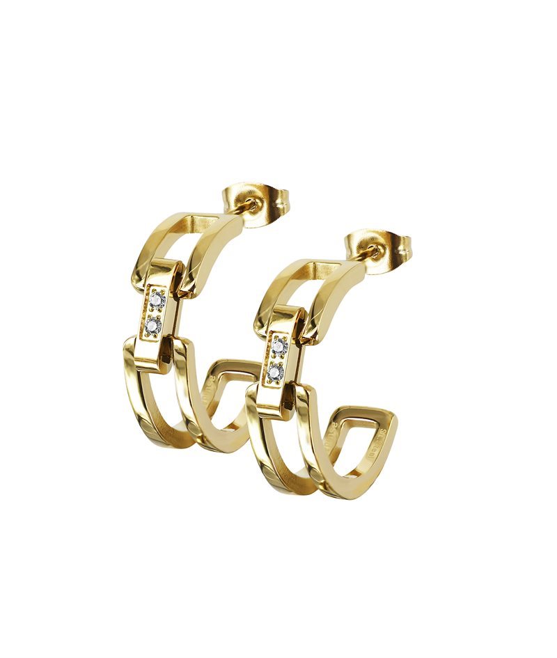 CHERRIE Crystal earrings gold