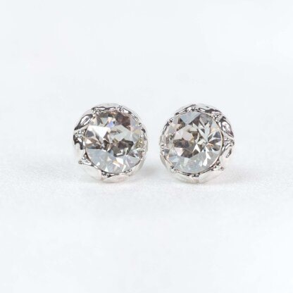 Miss Victoria stud earring crystal-silver