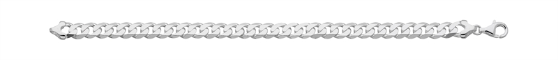 Pansararmband facetterad silver 19cm