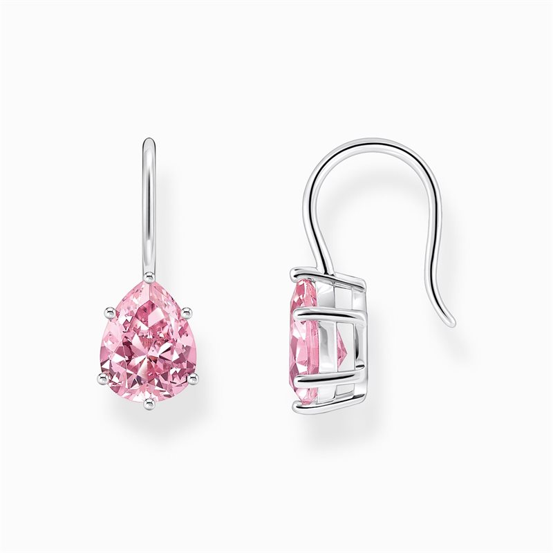 Thomas Sabo earrings pink drop-shaped cz