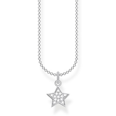 Necklace star pavé 925s