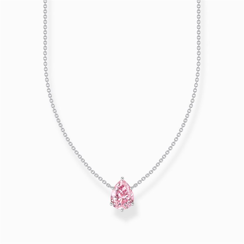 Thomas Sabo necklace pink drop-shaped cz