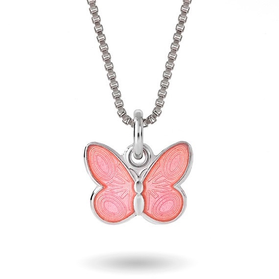 Halsband rosa fjäril