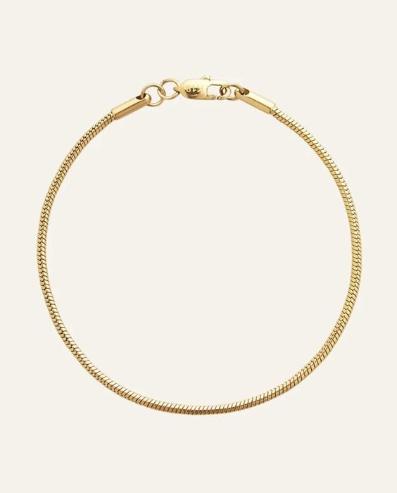 Snake chain bracelet gold medium