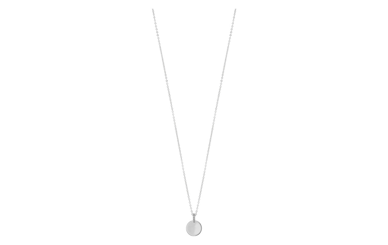 Casey small round pendant neck 42 g/clear