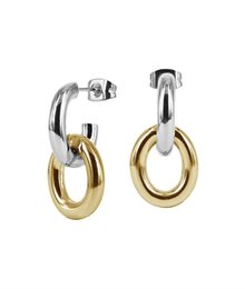 RUBY Earrings Steel/gold