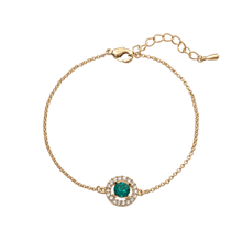 Miss Miranda bracelet emerald gold