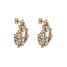 Alice earrings crystal - gold