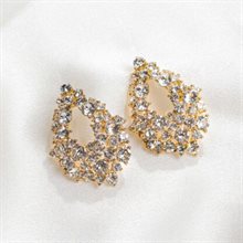 Alice earrings crystal - gold