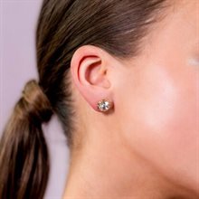 Miss Victoria stud earrings crystal -gold