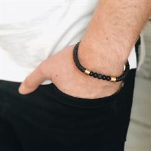 By Billgren bracelet black/gold 21cm