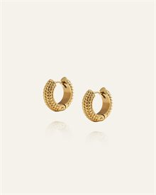 Beaded Hoops Gold Small